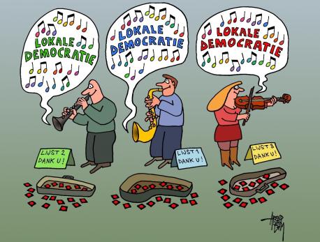 Lokale democratie cartoon Lokale democratie cartoon