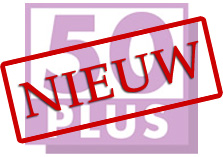 logo 50-plus voorzien van 'nieuw'-stempel
