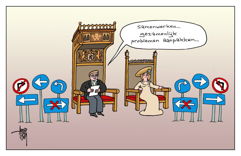 spotprent Arend van Dam Troonrede 2026